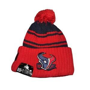 Houston Texans Beanie New Era “Removable” Pom NFL Logo Hat OSFM Football NWT
